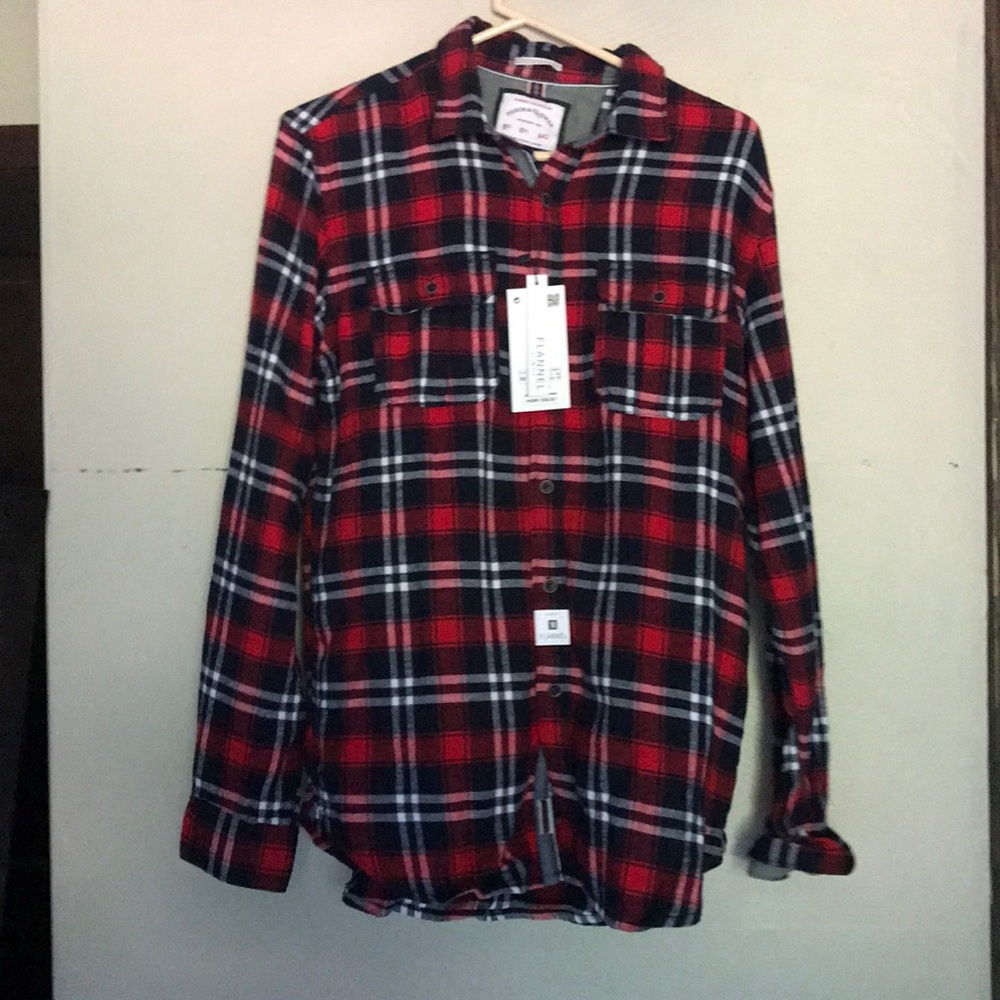 Men’s flannel shirt red and blue